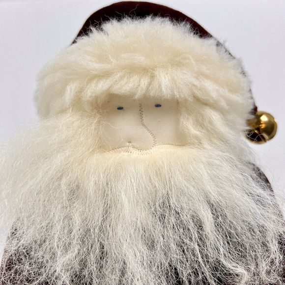 Woof & Poof 24" Plush Santa 2011 Shelf Sitter Velvet Pants Real Fur Collectible - Picture 9 of 14